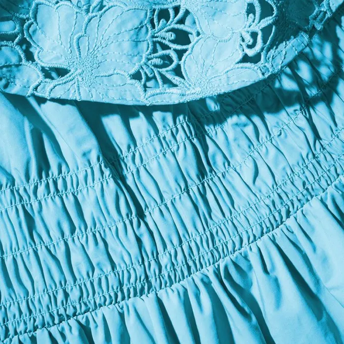 Dresses Woman SelfPortrait Blue Cotton Lace Mini Dress Dresses Woman SelfPortrait Blue Cotton Lace Mini Dress