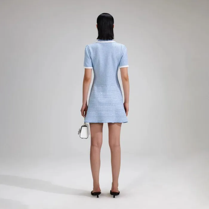 Dresses Woman SelfPortrait Blue Lurex Knitted Mini Dress Dresses Woman SelfPortrait Blue Lurex Knitted Mini Dress