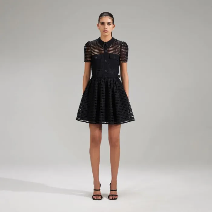 Dresses Woman SelfPortrait Burgundy Grid Lace Midi Dress Dresses Woman SelfPortrait Burgundy Grid Lace Midi Dress