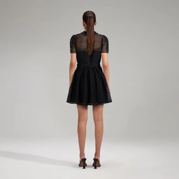 Dresses Woman SelfPortrait Burgundy Grid Lace Midi Dress Dresses Woman SelfPortrait Burgundy Grid Lace Midi Dress