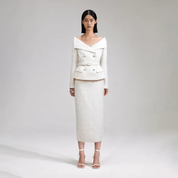 Dresses Woman SelfPortrait Chiffon Lace Trim Midi Dress Dresses Woman SelfPortrait Chiffon Lace Trim Midi Dress