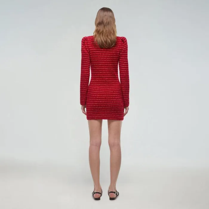 Dresses Woman SelfPortrait Cream Sequin Knitted V Neck Dress Dresses Woman SelfPortrait Cream Sequin Knitted V Neck Dress