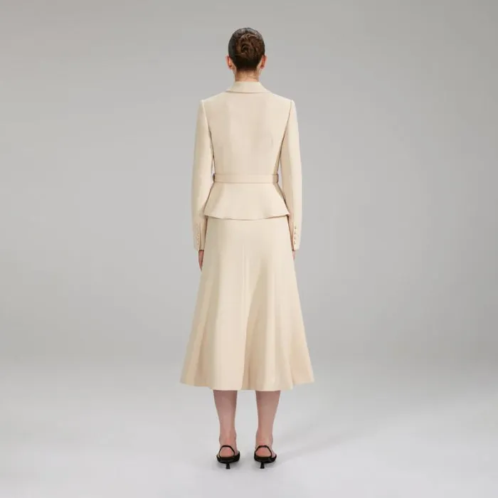 Dresses Woman SelfPortrait Crepe And Chiffon Midi Dress Dresses Woman SelfPortrait Crepe And Chiffon Midi Dress