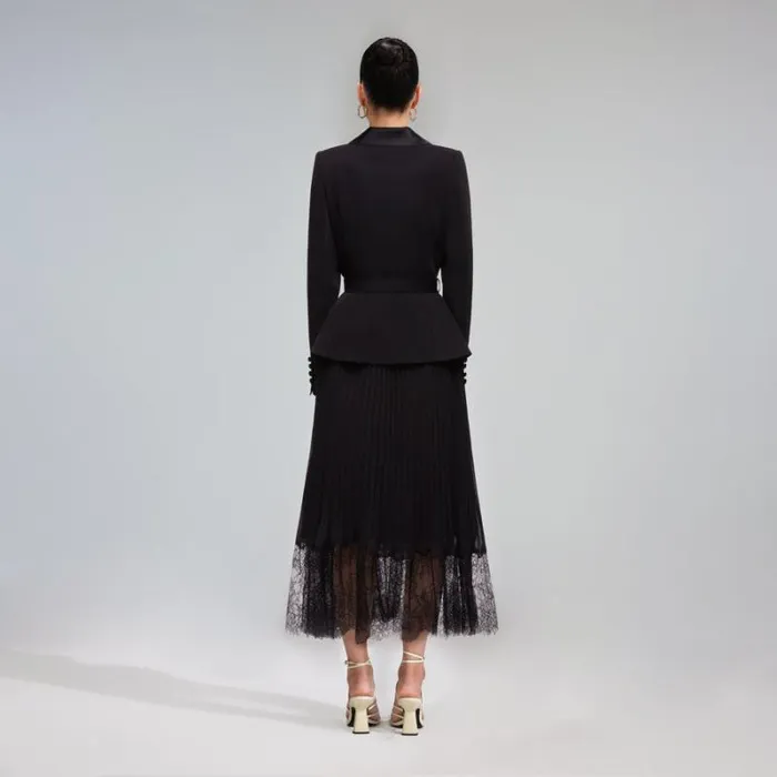 Dresses Woman SelfPortrait Crepe And Chiffon Midi Dress Dresses Woman SelfPortrait Crepe And Chiffon Midi Dress