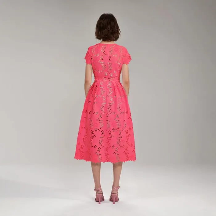 Dresses Woman SelfPortrait Dark Blue Magnolia Lace Midi Dress Dresses Woman SelfPortrait Dark Blue Magnolia Lace Midi Dress