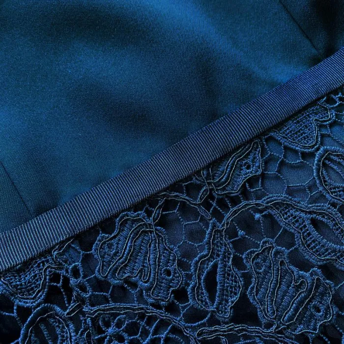 Dresses Woman SelfPortrait Dark Blue Magnolia Lace Midi Dress Dresses Woman SelfPortrait Dark Blue Magnolia Lace Midi Dress