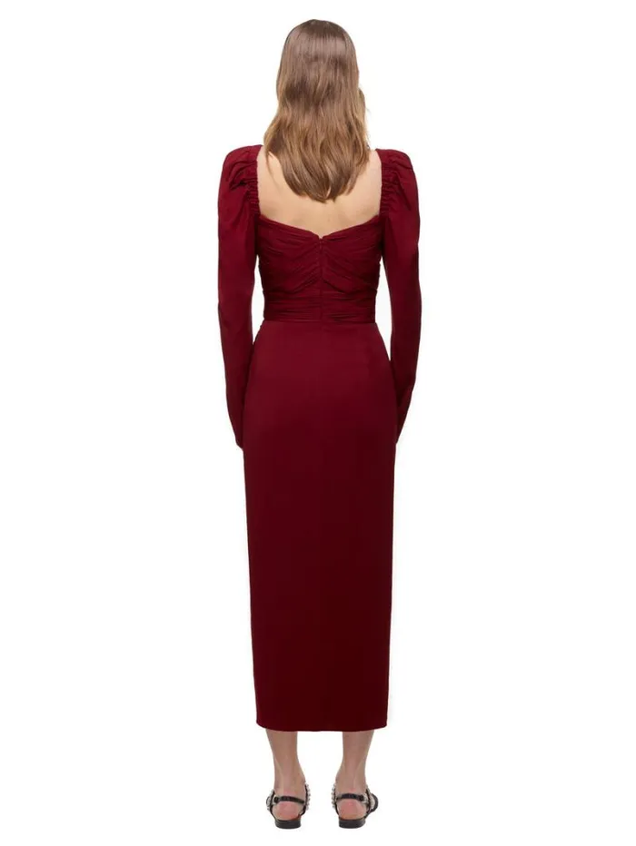 Dresses Woman SelfPortrait Deep Teal Iris Midi Dress Dresses Woman SelfPortrait Deep Teal Iris Midi Dress