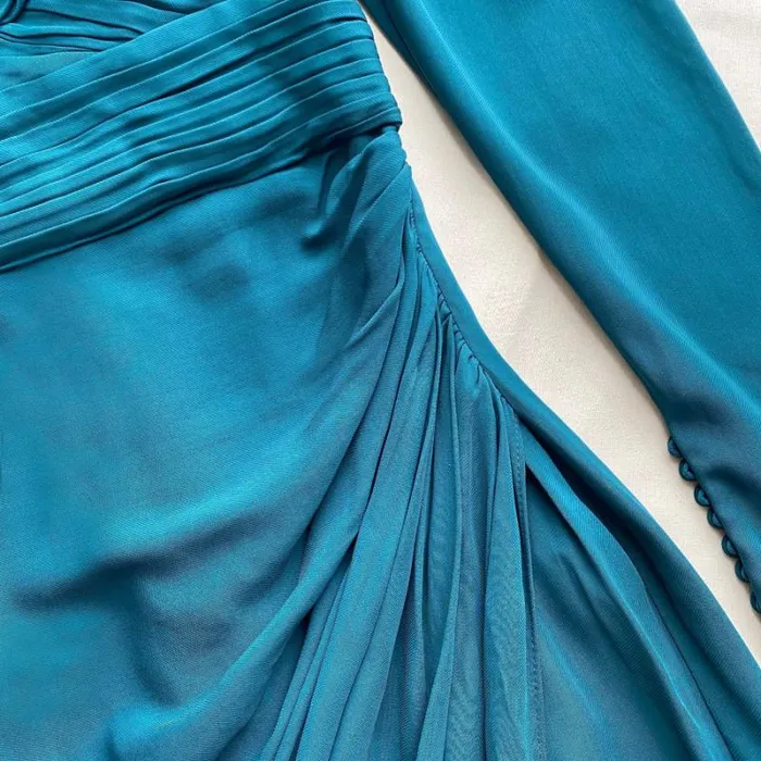 Dresses Woman SelfPortrait Deep Teal Iris Midi Dress Dresses Woman SelfPortrait Deep Teal Iris Midi Dress