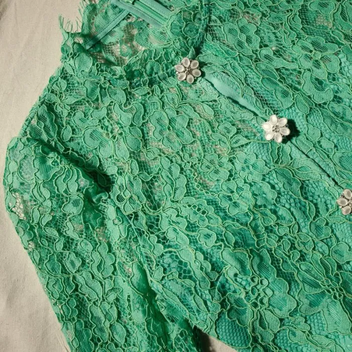 Dresses Woman SelfPortrait Green Tiered Cord Lace Maxi Dress Dresses Woman SelfPortrait Green Tiered Cord Lace Maxi Dress