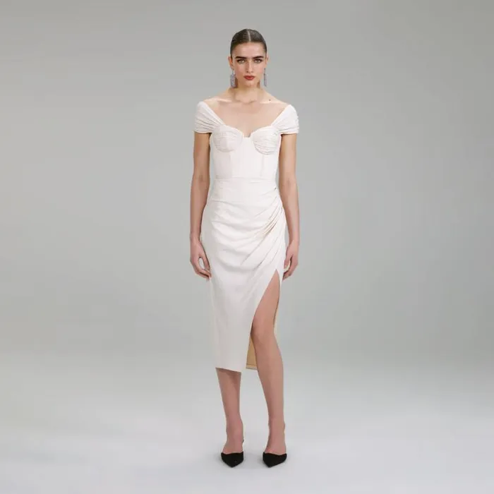 Dresses Woman SelfPortrait Iris Stretch Crepe Mini Dress Dresses Woman SelfPortrait Iris Stretch Crepe Mini Dress