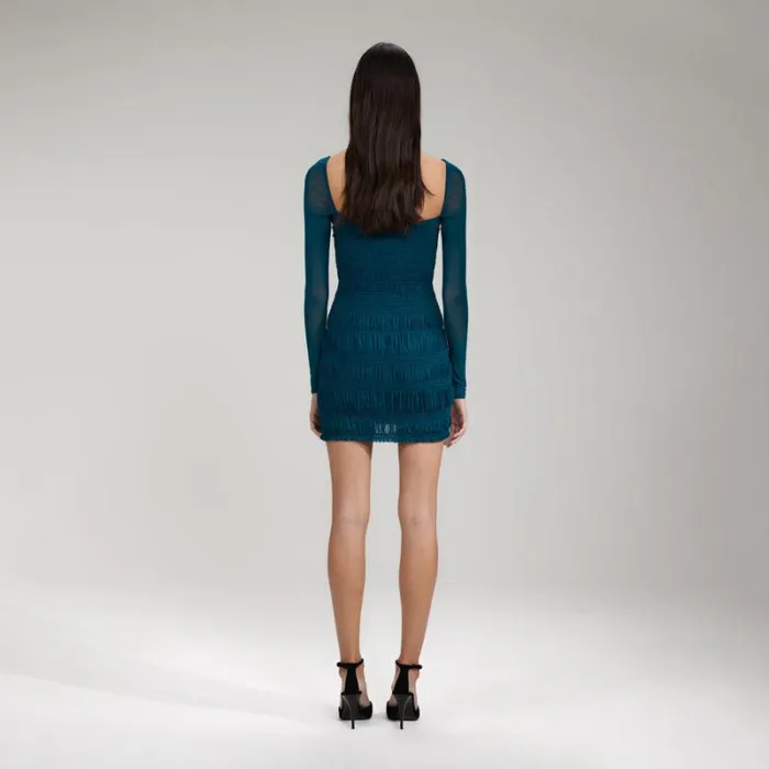 Dresses Woman SelfPortrait Iris Stretch Crepe Mini Dress Dresses Woman SelfPortrait Iris Stretch Crepe Mini Dress