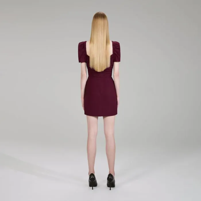Dresses Woman SelfPortrait Iris Stretch Crepe Mini Dress Dresses Woman SelfPortrait Iris Stretch Crepe Mini Dress