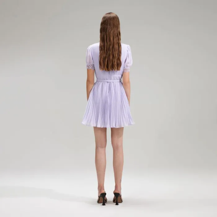 Dresses Woman SelfPortrait Lilac Polka Dot Tiered Chiffon Midi Dress Dresses Woman SelfPortrait Lilac Polka Dot Tiered Chiffon Midi Dress