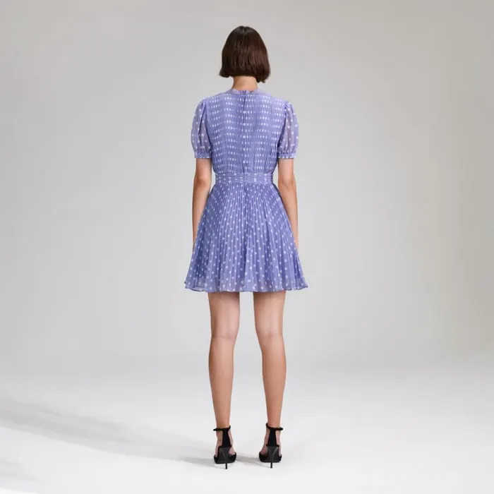 Dresses Woman SelfPortrait Lilac Polka Dot Tiered Chiffon Midi Dress Dresses Woman SelfPortrait Lilac Polka Dot Tiered Chiffon Midi Dress