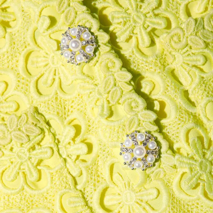 Dresses Woman SelfPortrait Lime Daisy Guipure Mini Dress Dresses Woman SelfPortrait Lime Daisy Guipure Mini Dress