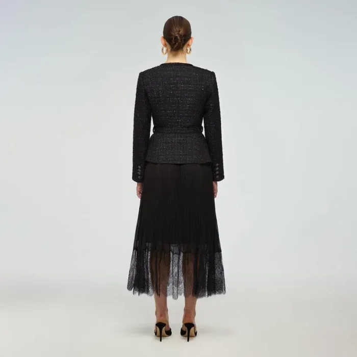 Dresses Woman SelfPortrait Metallic Boucl Tailored Midi Dress Dresses Woman SelfPortrait Metallic Boucl Tailored Midi Dress