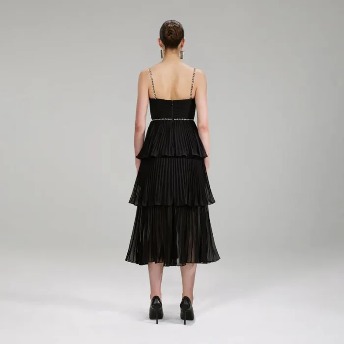 Dresses Woman SelfPortrait Midi Pleated Dress Dresses Woman SelfPortrait Midi Pleated Dress