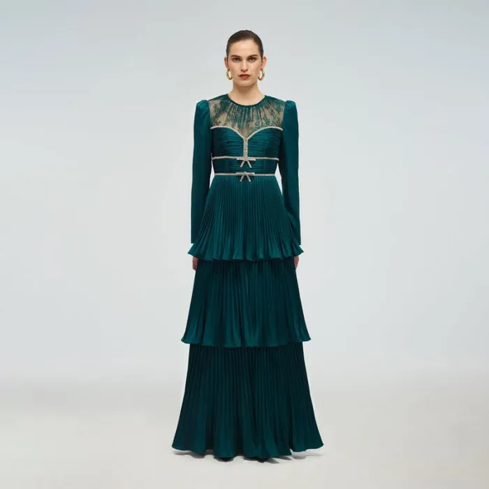 Dresses Woman SelfPortrait Midi Pleated Dress Dresses Woman SelfPortrait Midi Pleated Dress