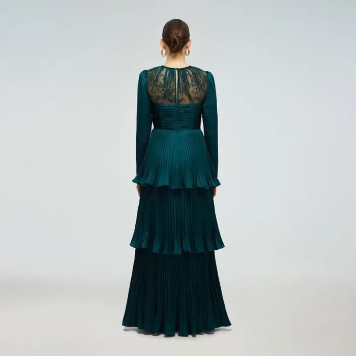 Dresses Woman SelfPortrait Midi Pleated Dress Dresses Woman SelfPortrait Midi Pleated Dress