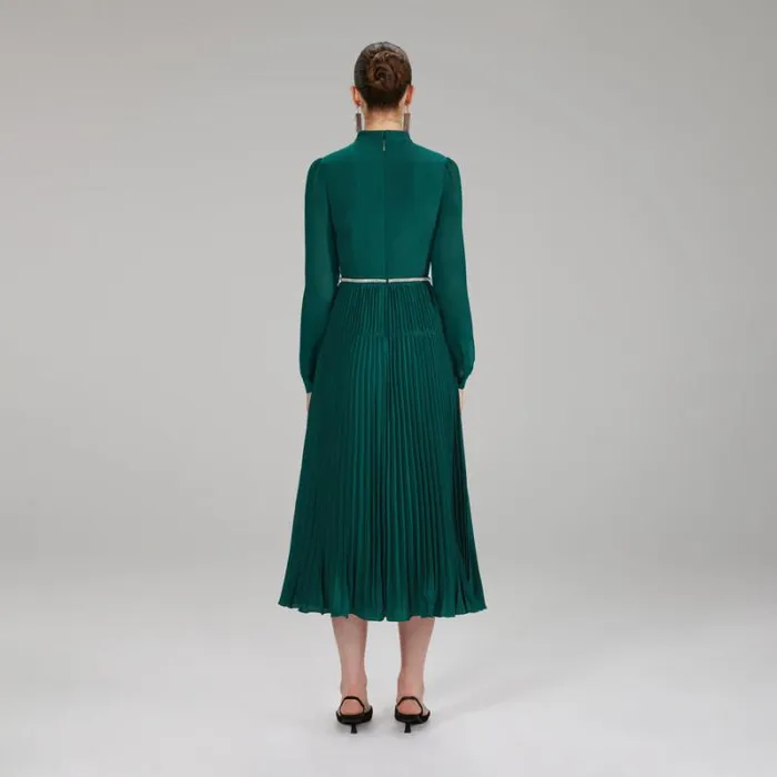 Dresses Woman SelfPortrait Midi Pleated Dress Dresses Woman SelfPortrait Midi Pleated Dress