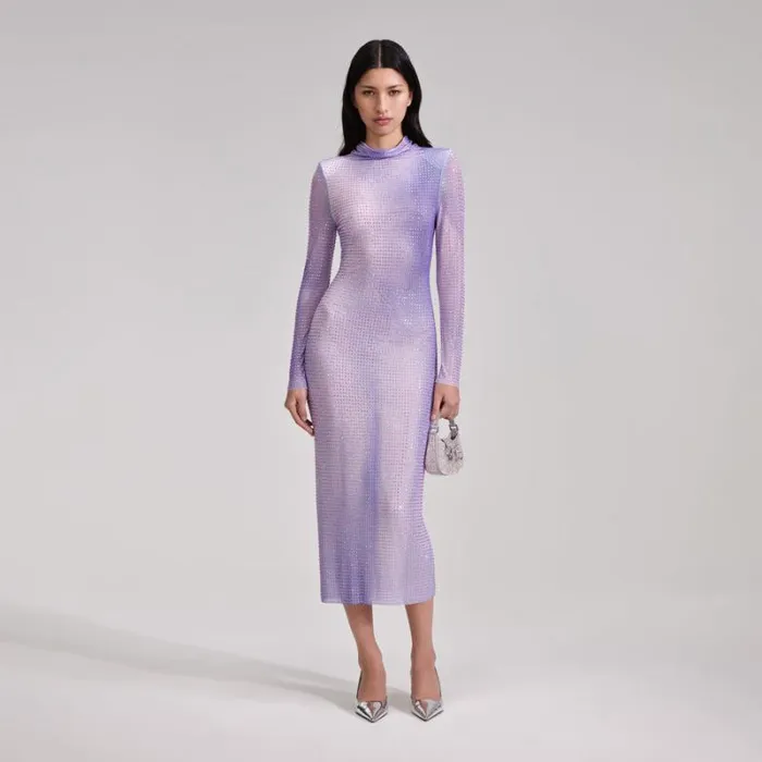 Dresses Woman SelfPortrait Pink Contour Flared Hem Maxi Dress Dresses Woman SelfPortrait Pink Contour Flared Hem Maxi Dress