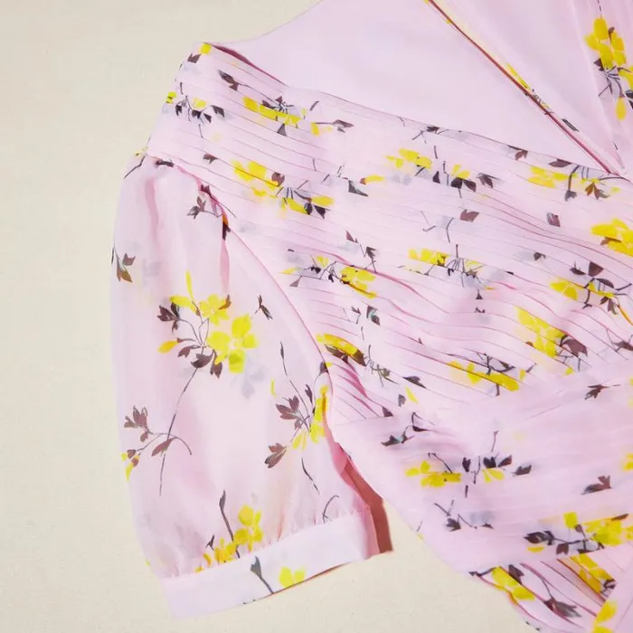 Dresses Woman SelfPortrait Pink Floral Print Mini Dress Dresses Woman SelfPortrait Pink Floral Print Mini Dress