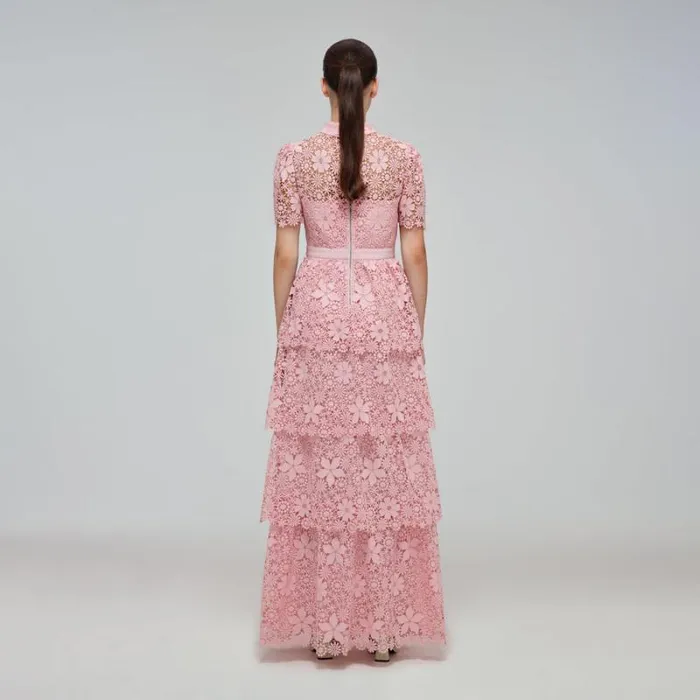 Dresses Woman SelfPortrait Pink Magnolia Lace Maxi Dress Dresses Woman SelfPortrait Pink Magnolia Lace Maxi Dress