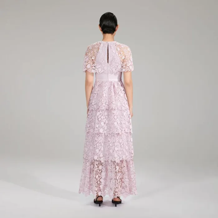 Dresses Woman SelfPortrait Pink Magnolia Lace Maxi Dress Dresses Woman SelfPortrait Pink Magnolia Lace Maxi Dress