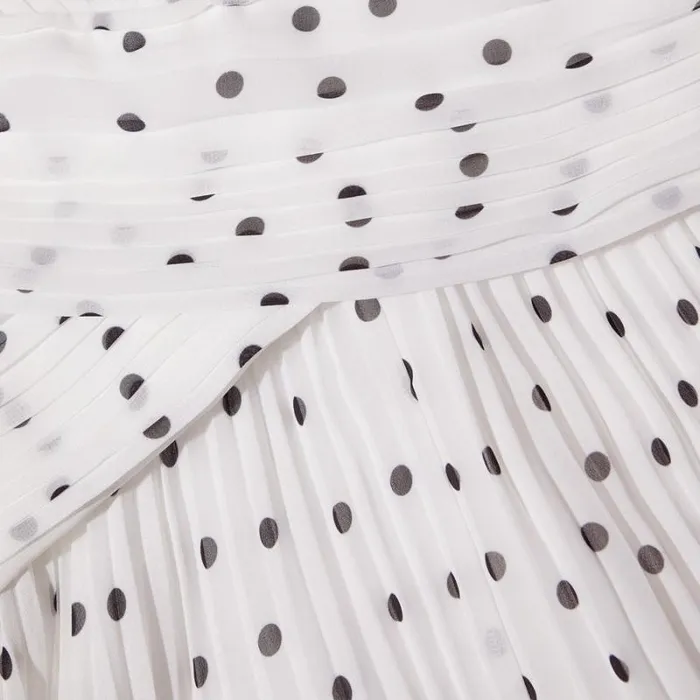 Dresses Woman SelfPortrait Polka Dot Chiffon Crossover Midi Dress Dresses Woman SelfPortrait Polka Dot Chiffon Crossover Midi Dress