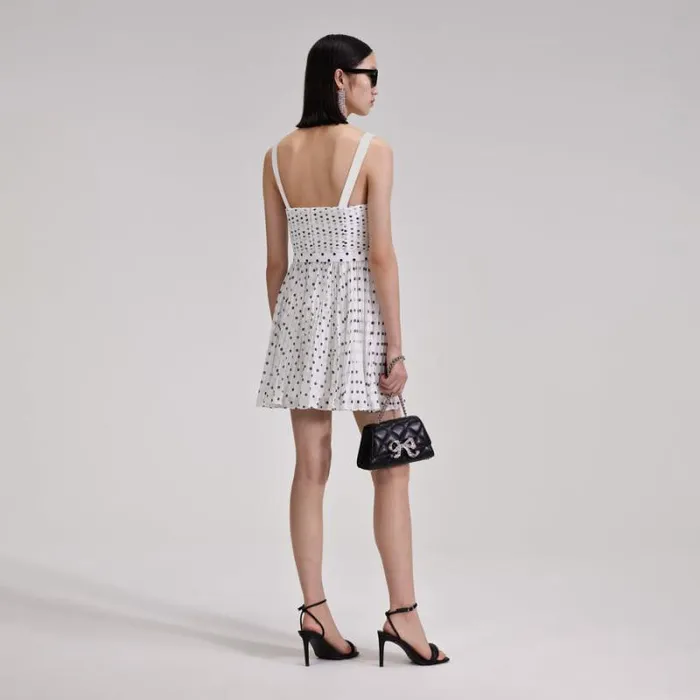 Dresses Woman SelfPortrait Polka Dot Chiffon Mini Dress Dresses Woman SelfPortrait Polka Dot Chiffon Mini Dress
