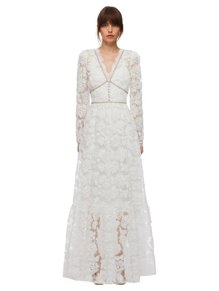 Dresses Woman SelfPortrait Ribbon Lace Maxi Dress