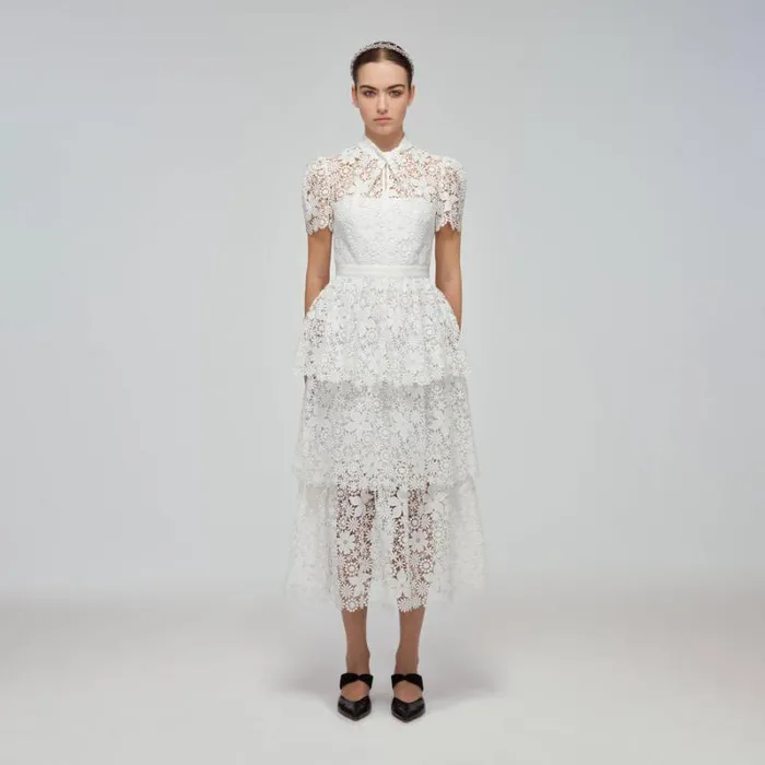 Dresses Woman SelfPortrait Ribbon Lace Maxi Dress Dresses Woman SelfPortrait Ribbon Lace Maxi Dress