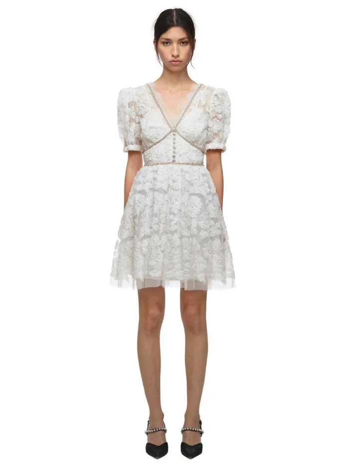 Dresses Woman SelfPortrait Ribbon Lace Midi Dress Dresses Woman SelfPortrait Ribbon Lace Midi Dress