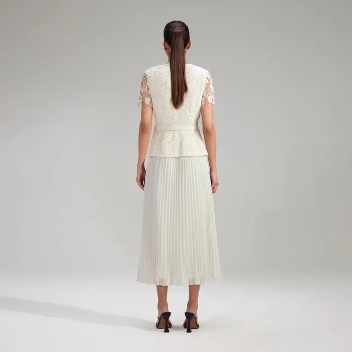 Dresses Woman SelfPortrait Ribbon Lace Midi Dress Dresses Woman SelfPortrait Ribbon Lace Midi Dress