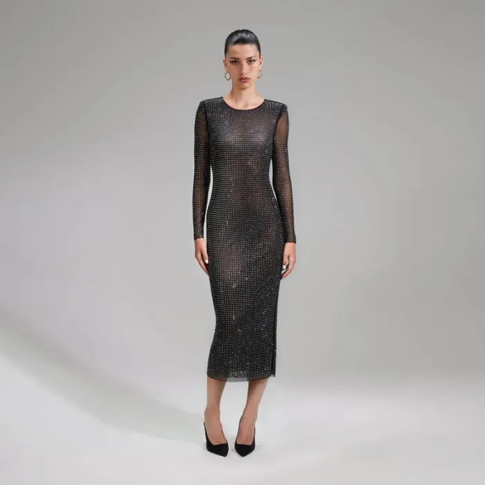 Dresses Woman SelfPortrait Tan Rhinestone Off Shoulder Fishnet Maxi Dress Dresses Woman SelfPortrait Tan Rhinestone Off Shoulder Fishnet Maxi Dress