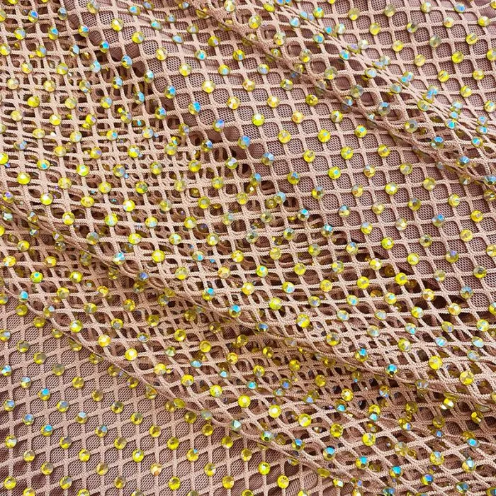Dresses Woman SelfPortrait Tan Rhinestone Off Shoulder Fishnet Maxi Dress Dresses Woman SelfPortrait Tan Rhinestone Off Shoulder Fishnet Maxi Dress