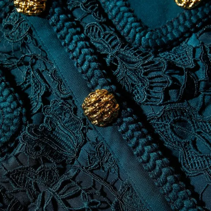 Dresses Woman SelfPortrait Teal Lace Bodice Midi Dress Dresses Woman SelfPortrait Teal Lace Bodice Midi Dress