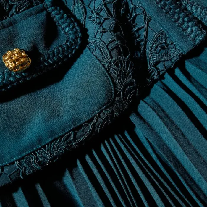 Dresses Woman SelfPortrait Teal Lace Bodice Mini Dress Dresses Woman SelfPortrait Teal Lace Bodice Mini Dress