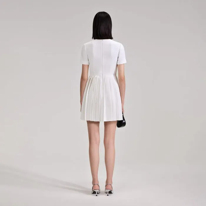 Dresses Woman SelfPortrait White Lace Bib Mini Dress Dresses Woman SelfPortrait White Lace Bib Mini Dress