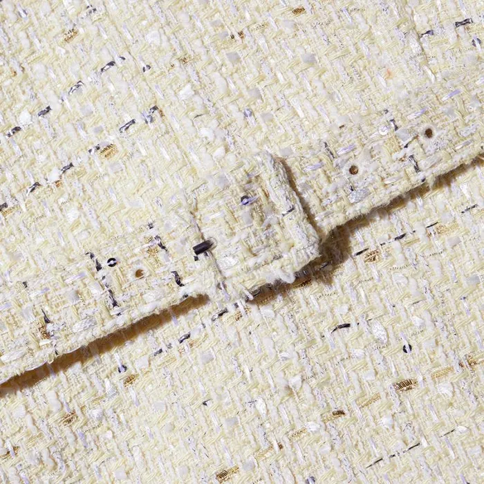 Dresses Woman SelfPortrait Yellow Boucle Diamante Trim Mini Dress Dresses Woman SelfPortrait Yellow Boucle Diamante Trim Mini Dress