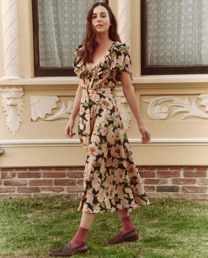 Dresses Women039s The Great The Parish Dress Victorian Rose Print