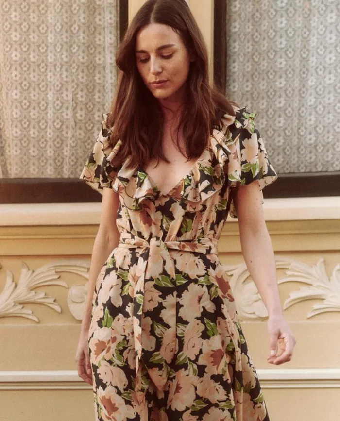 Dresses Women039s The Great The Parish Dress Victorian Rose Print
