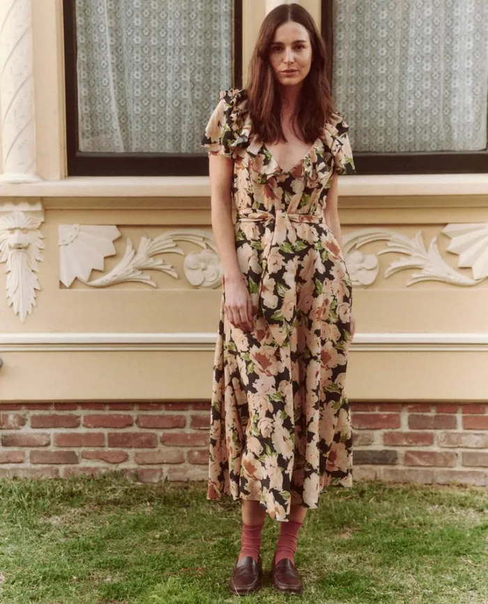 Dresses Women039s The Great The Parish Dress Victorian Rose Print