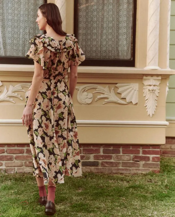 Dresses Women039s The Great The Parish Dress Victorian Rose Print