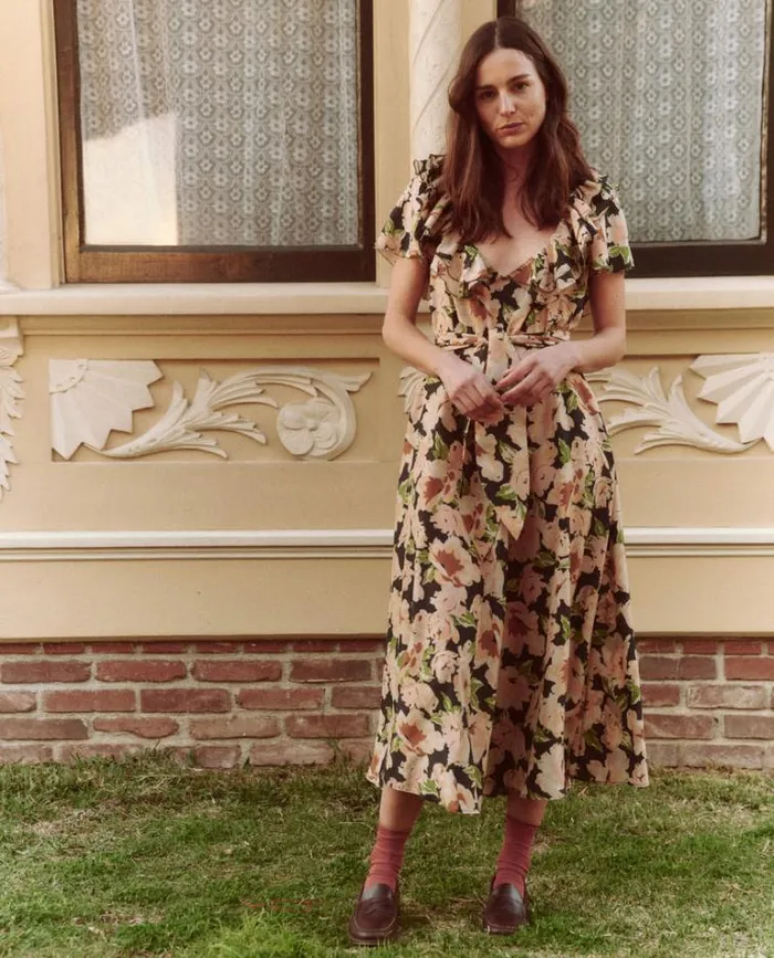 Dresses Women039s The Great The Parish Dress Victorian Rose Print