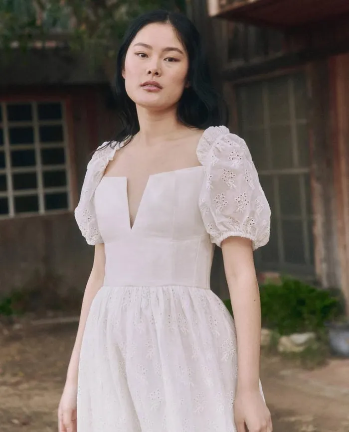 Dresses Women039s The Great The Primrose Dress Cream