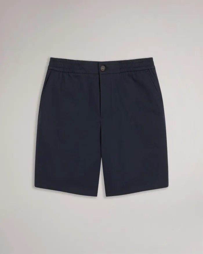 Elasticated Cotton Shorts Navy Men Ted Baker Clothing