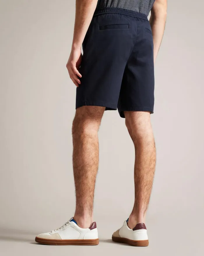 Elasticated Cotton Shorts Navy Men Ted Baker Clothing Elasticated Cotton Shorts Navy Men Ted Baker Clothing