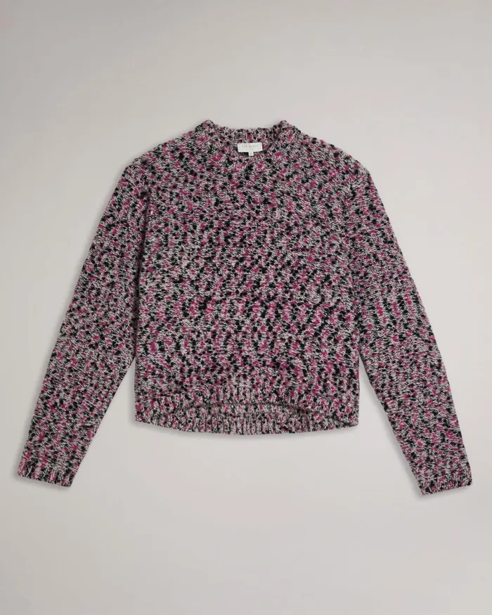 Engineered Cropped Jumper DeepPink Women Ted Baker Sweaters