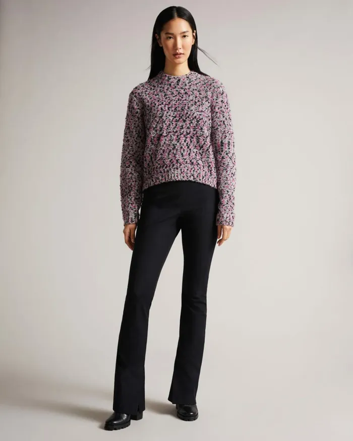 Engineered Cropped Jumper DeepPink Women Ted Baker Sweaters